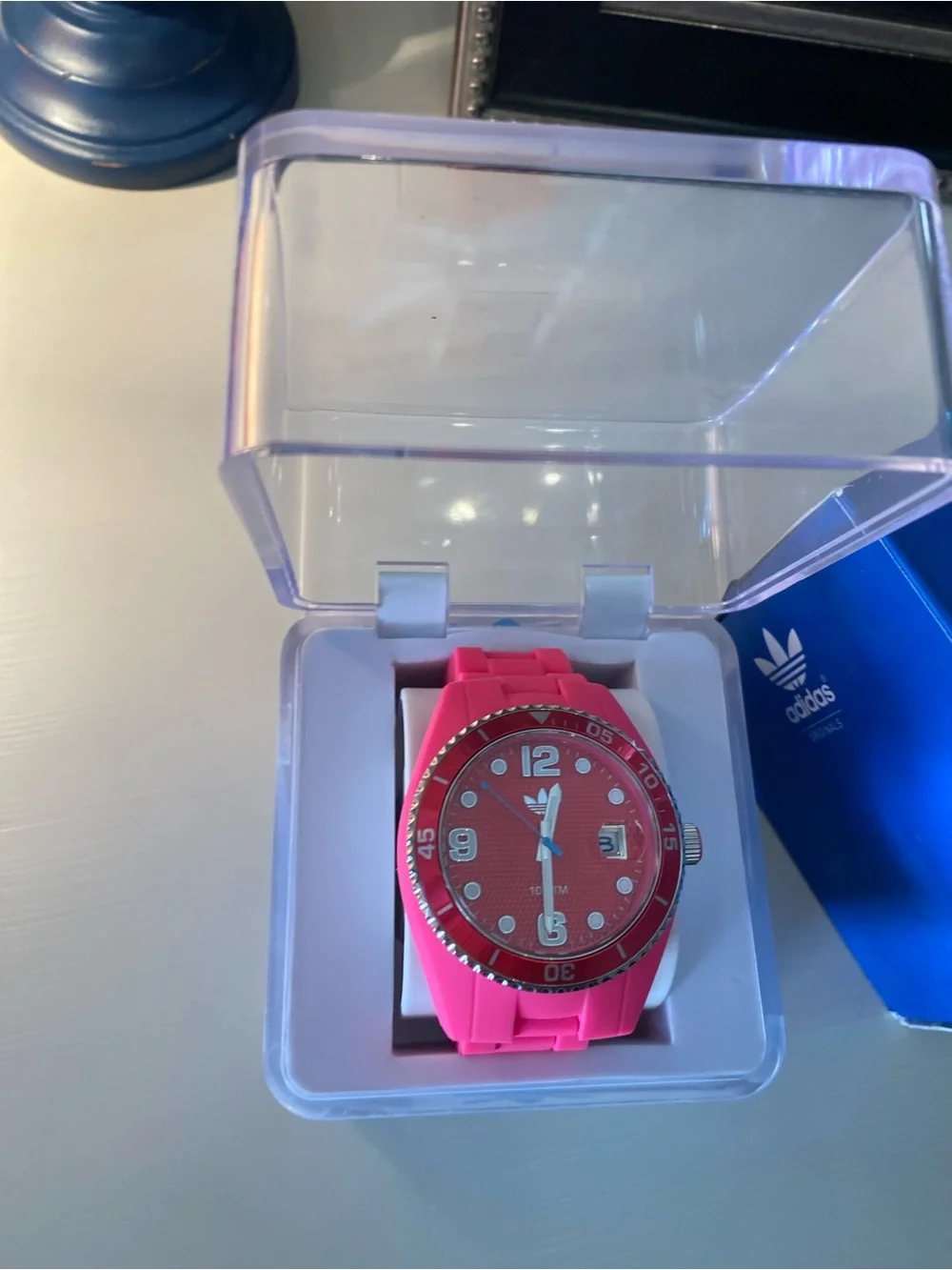 adidas Originals Hot Pink Silicone Sport Watch
